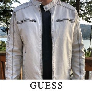Men’s Guess Faux Leather Moto Jacket